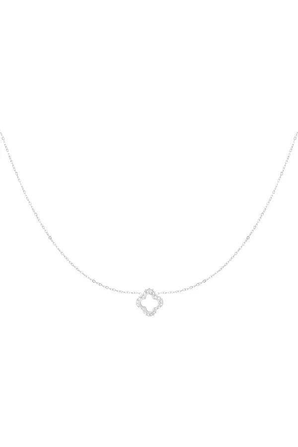 Ketting Diamond Clover zilver