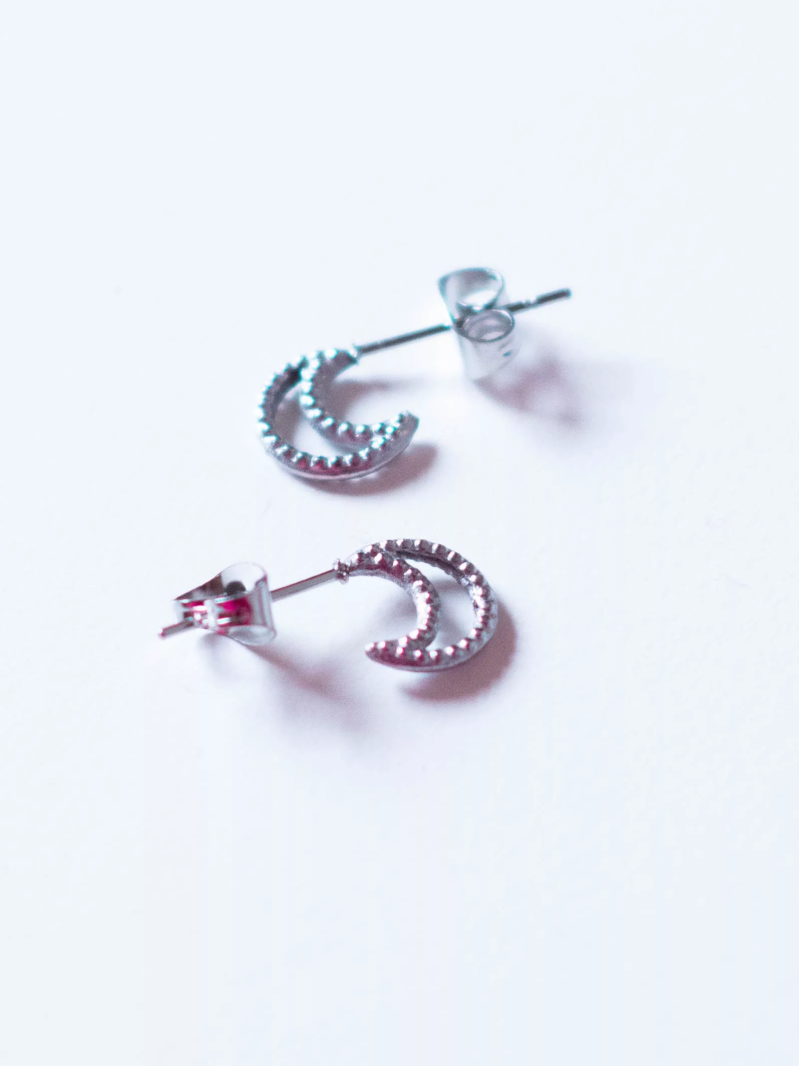 Oorbellen Little Moon zilver