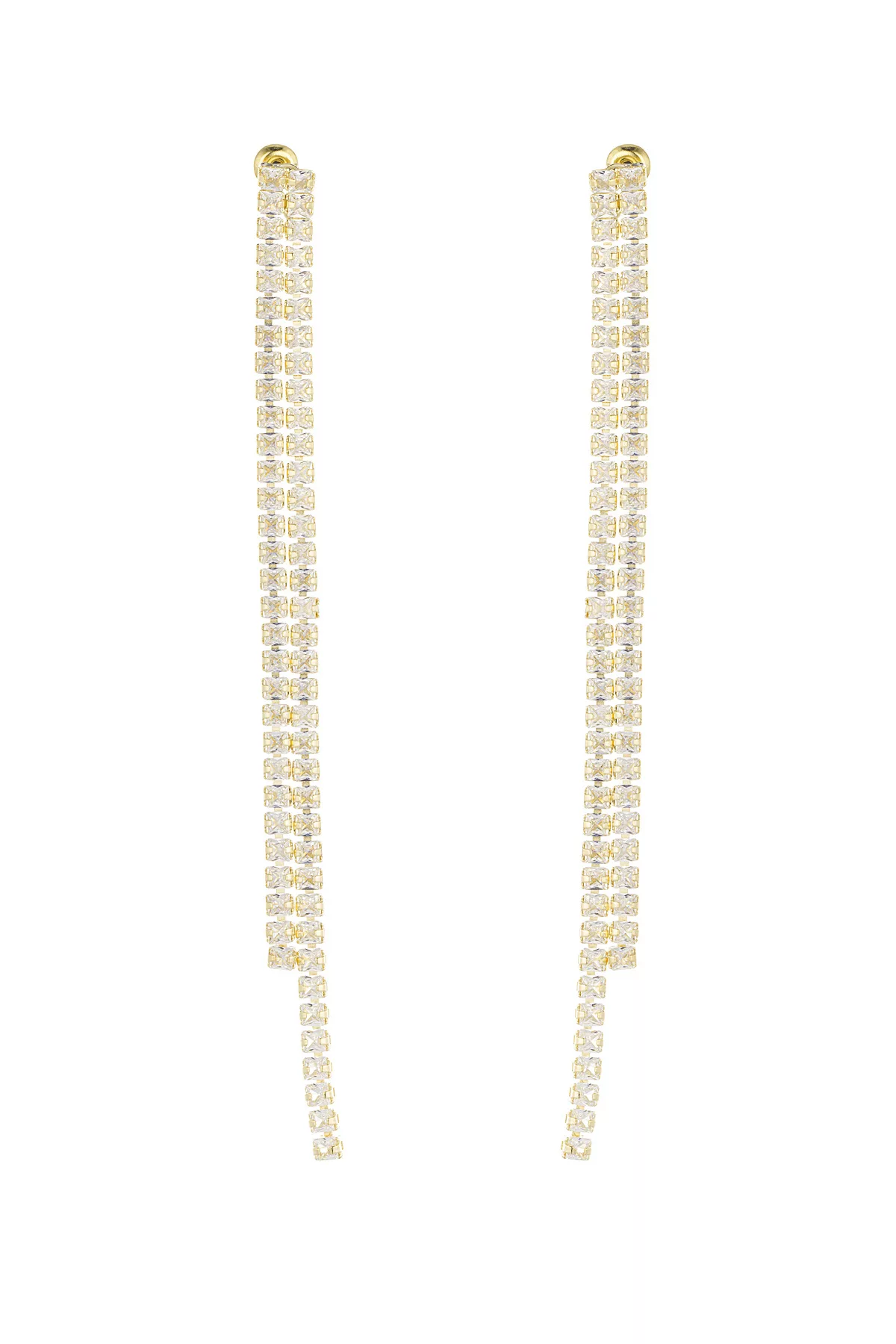 Oorbellen Double Sparkle goud