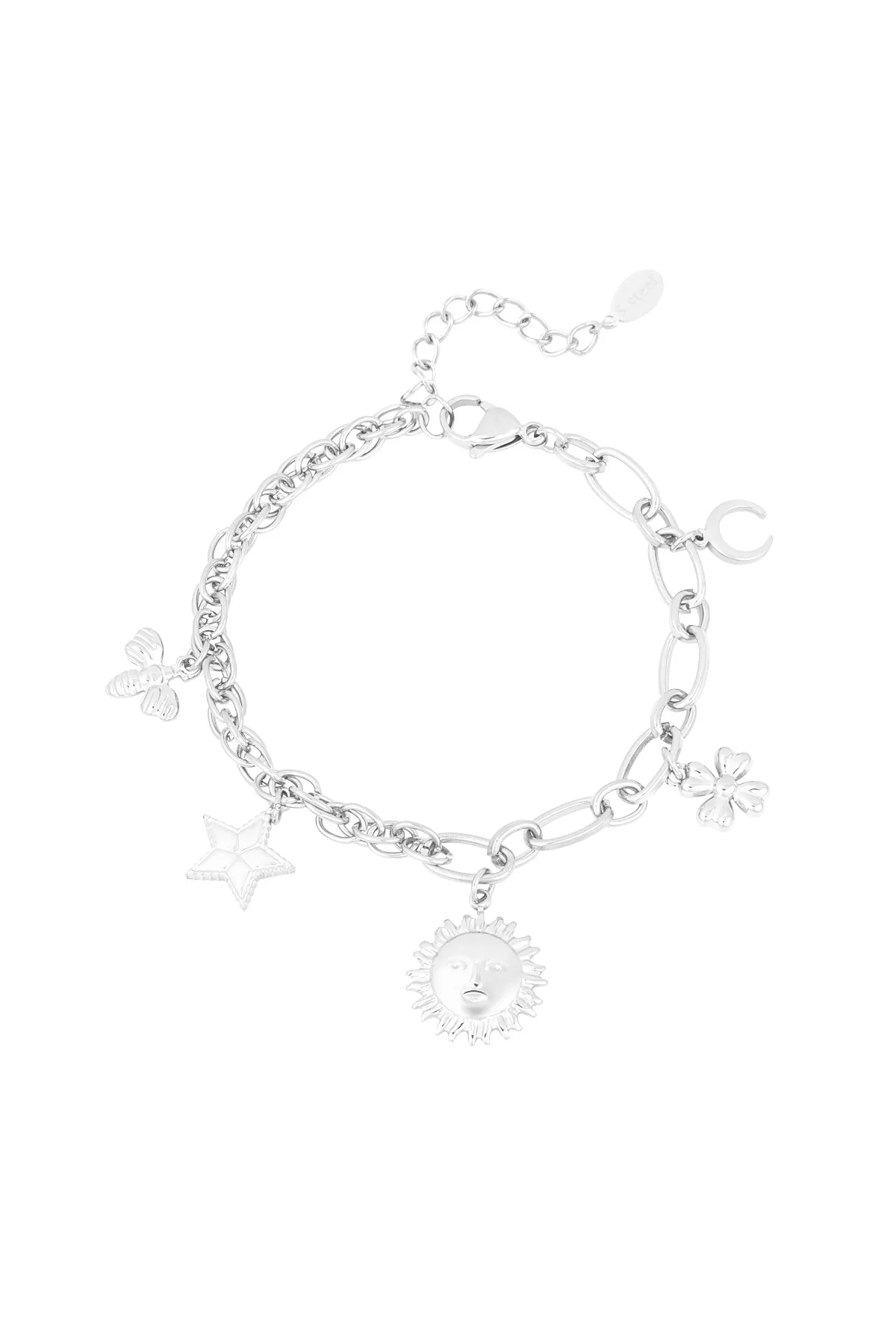 Armband Lucky Charms 2 Armband Lucky Charms zilver