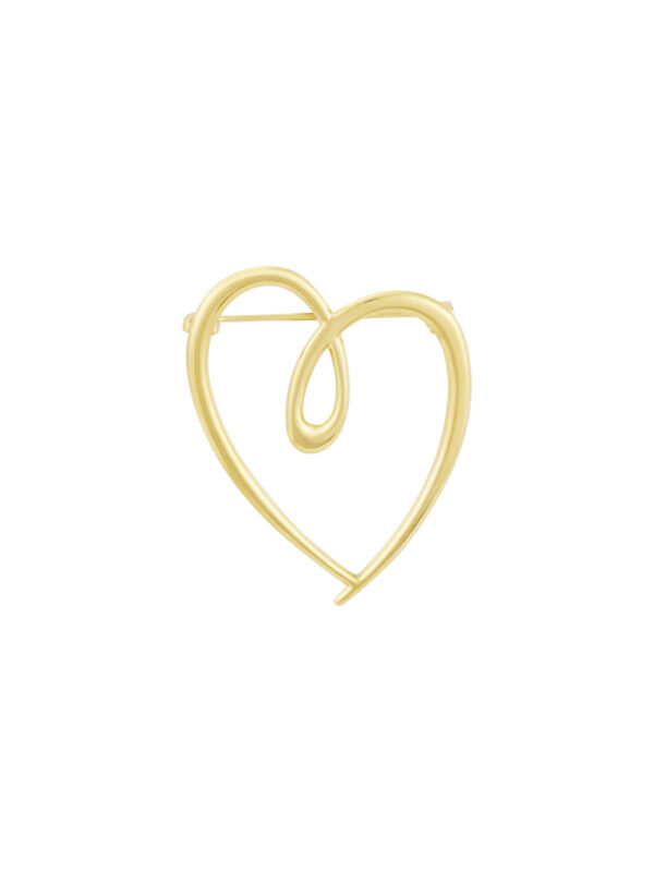 Broche Crazy Heart goud