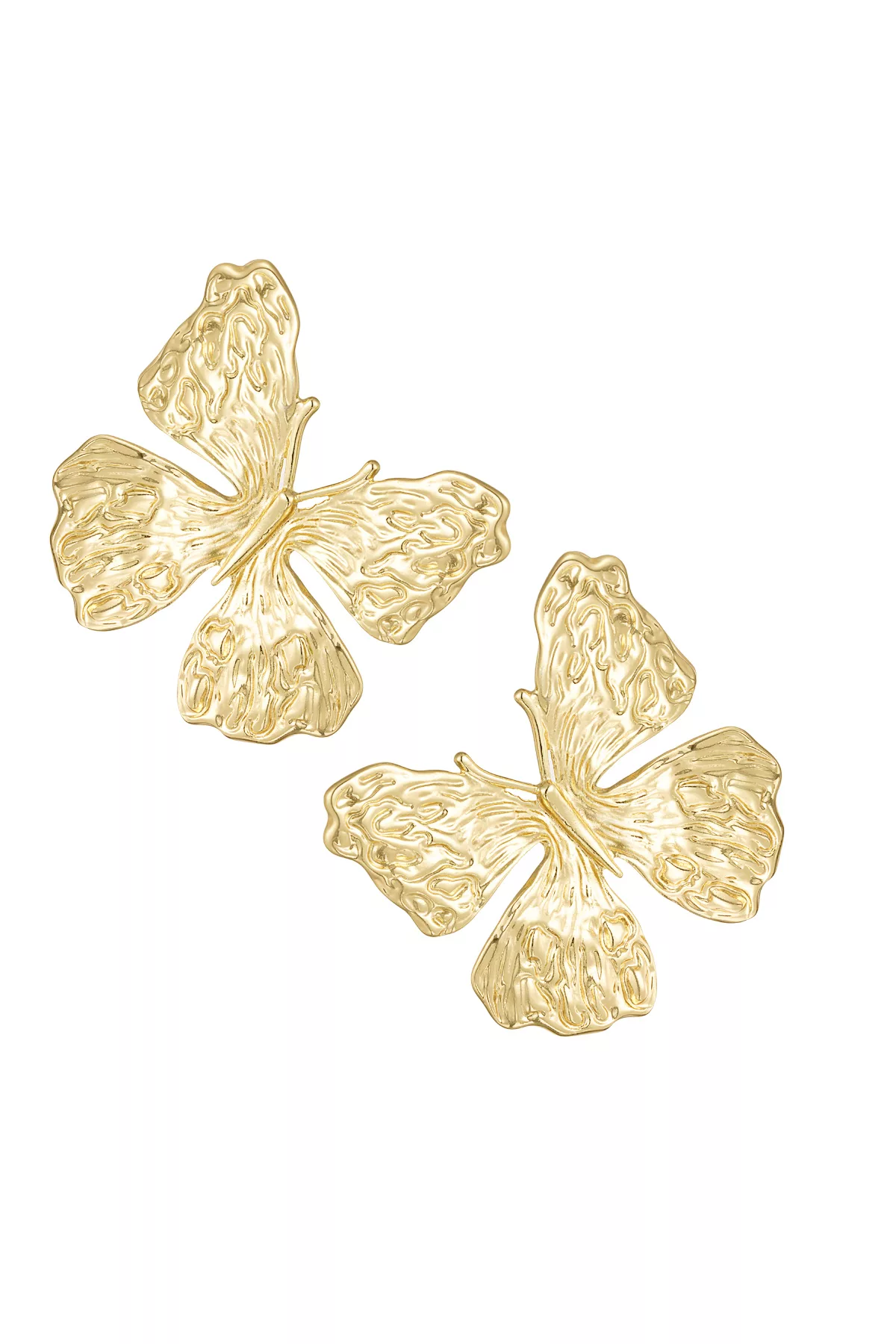 Oorbellen Big Butterfly goud