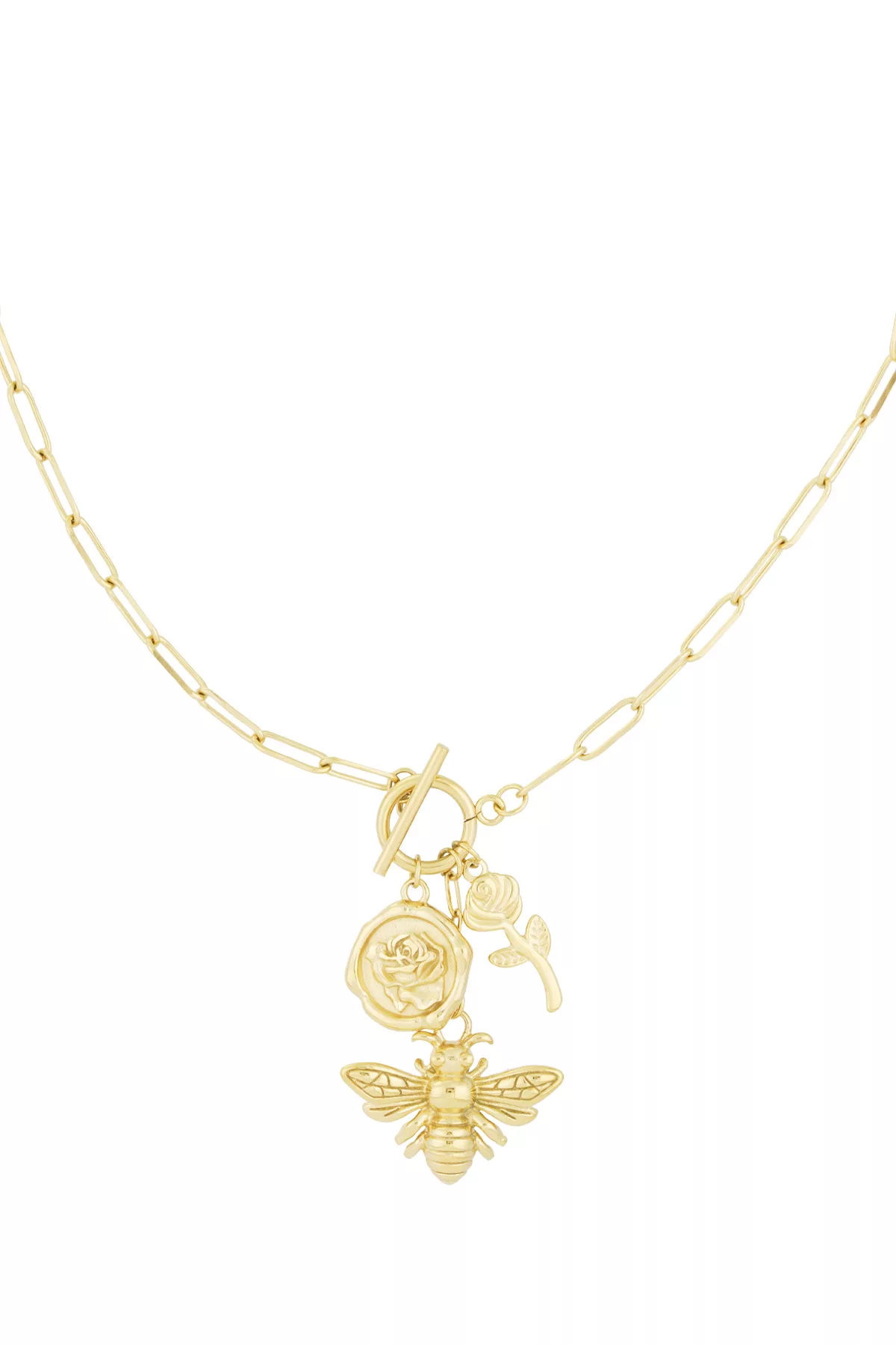 Ketting Happy Bee goud