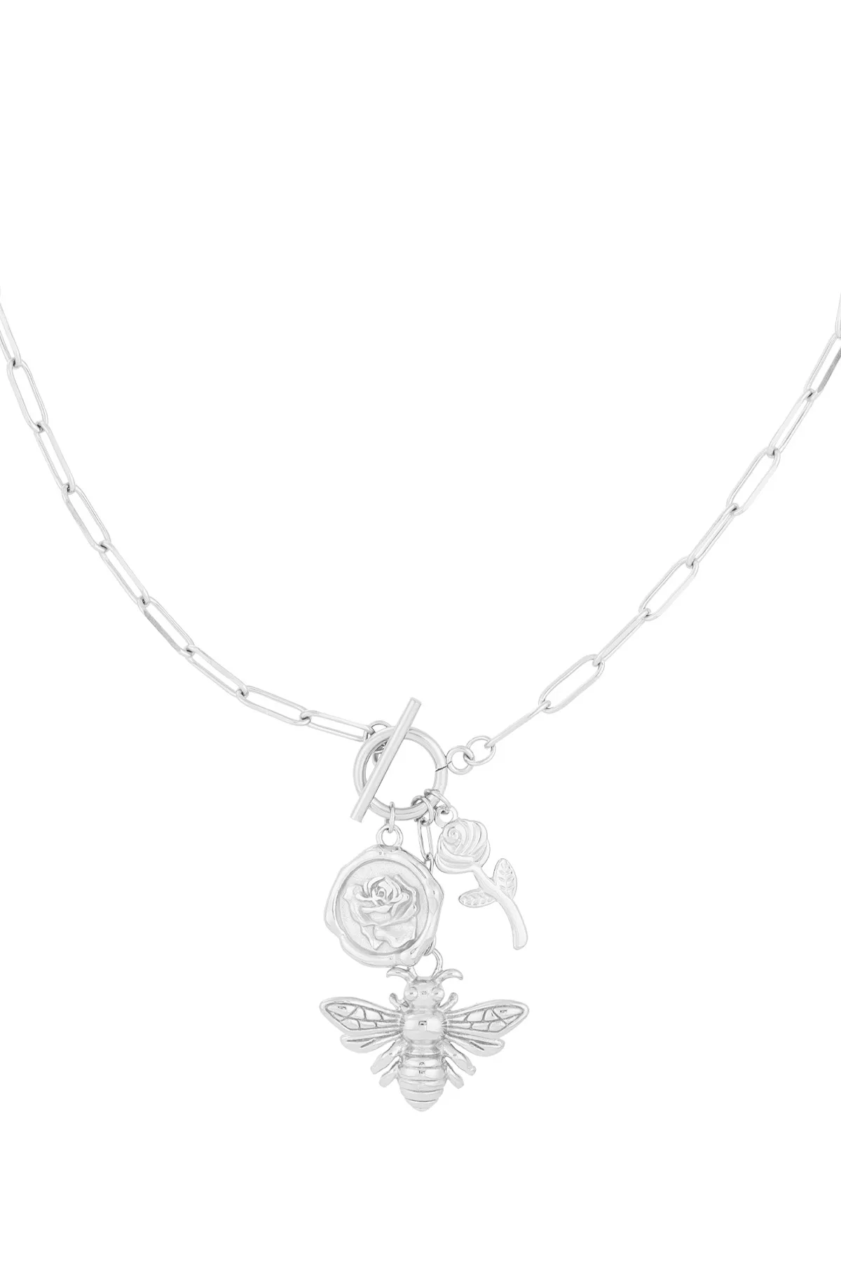 Ketting Happy Bee zilver