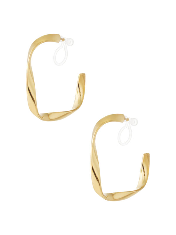 Clip oorbellen Swirl goud