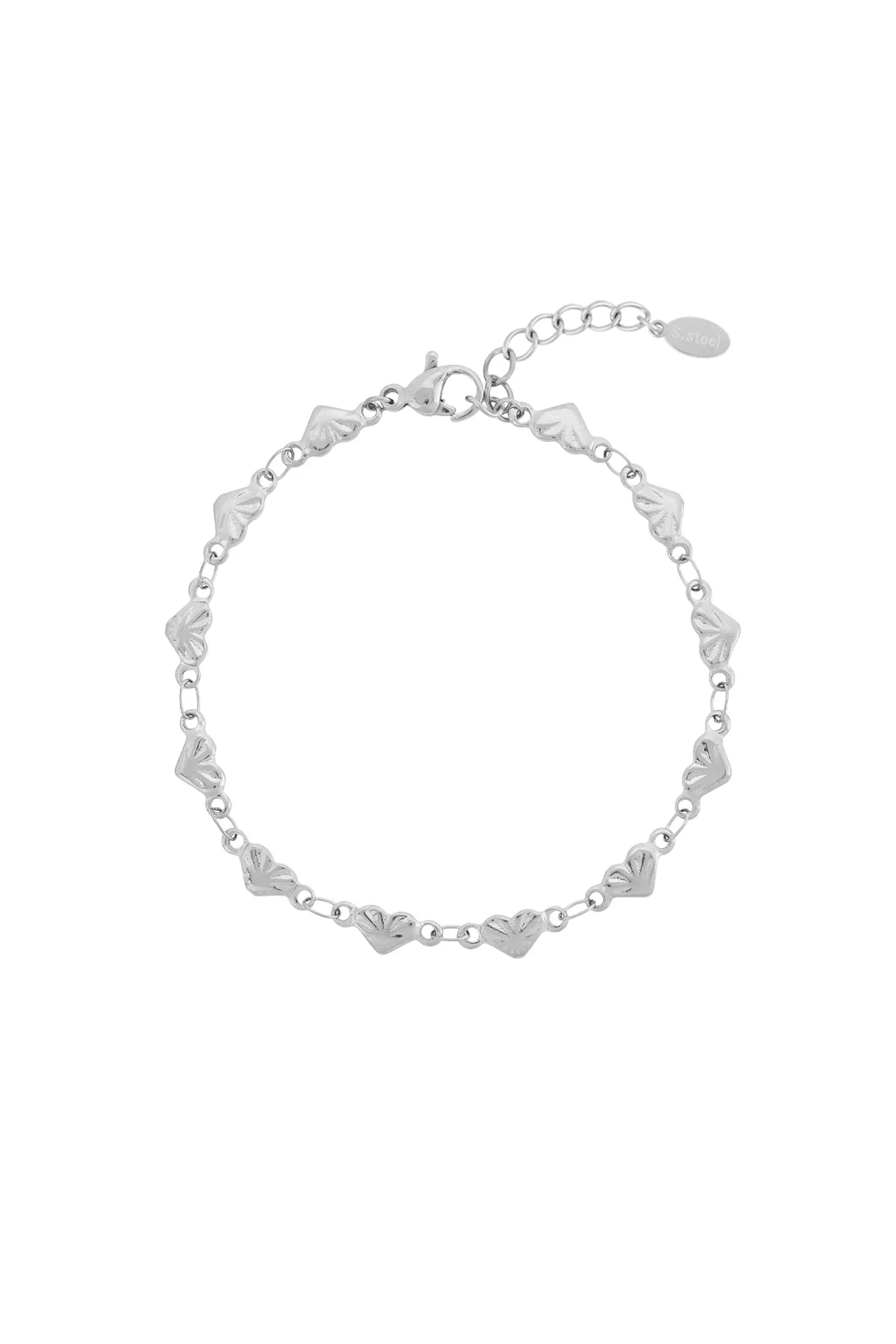armband Strong Hearts zilver