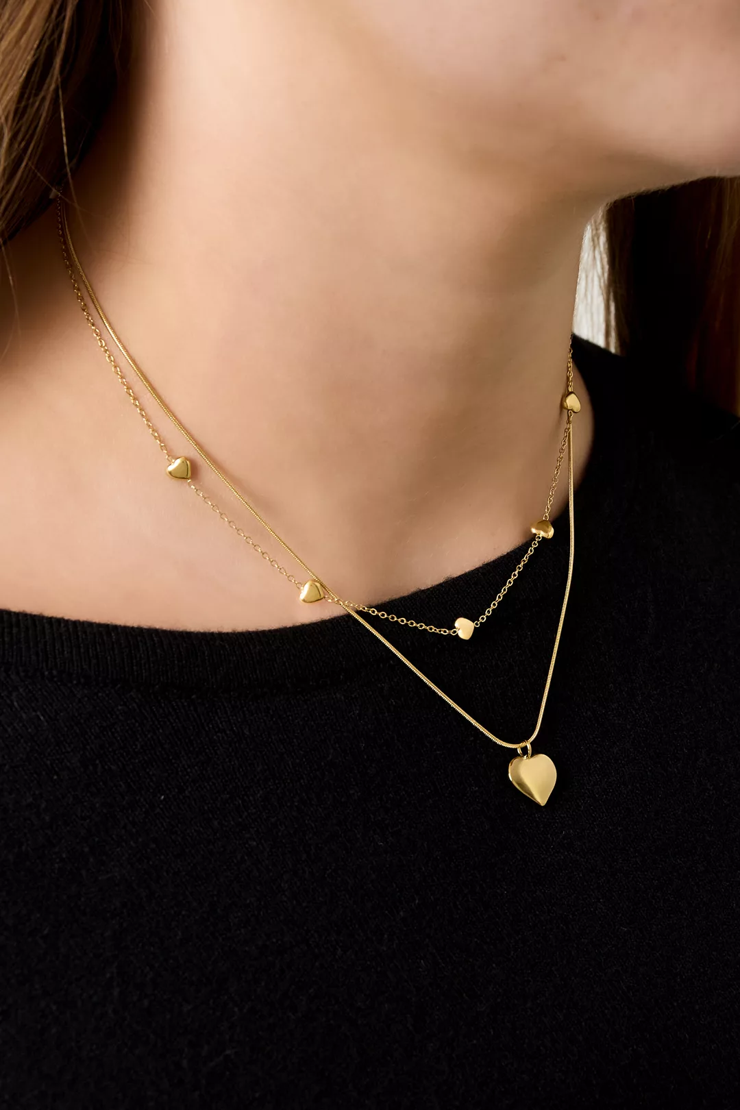 Ketting Layered Hearts