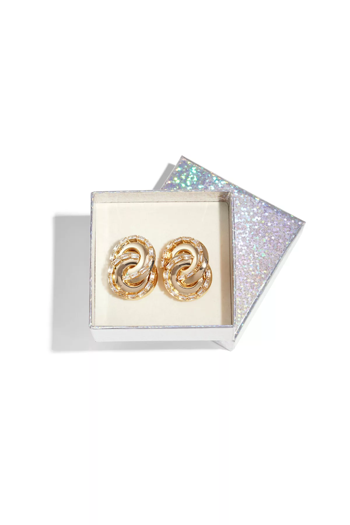 Oorbellen Glamour Studs doosje goud